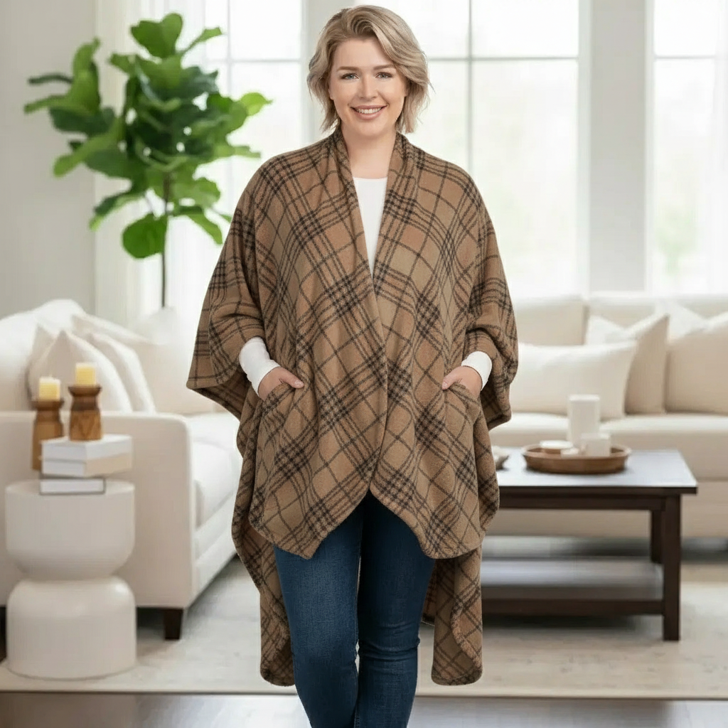 Plaid Blanket Jacket