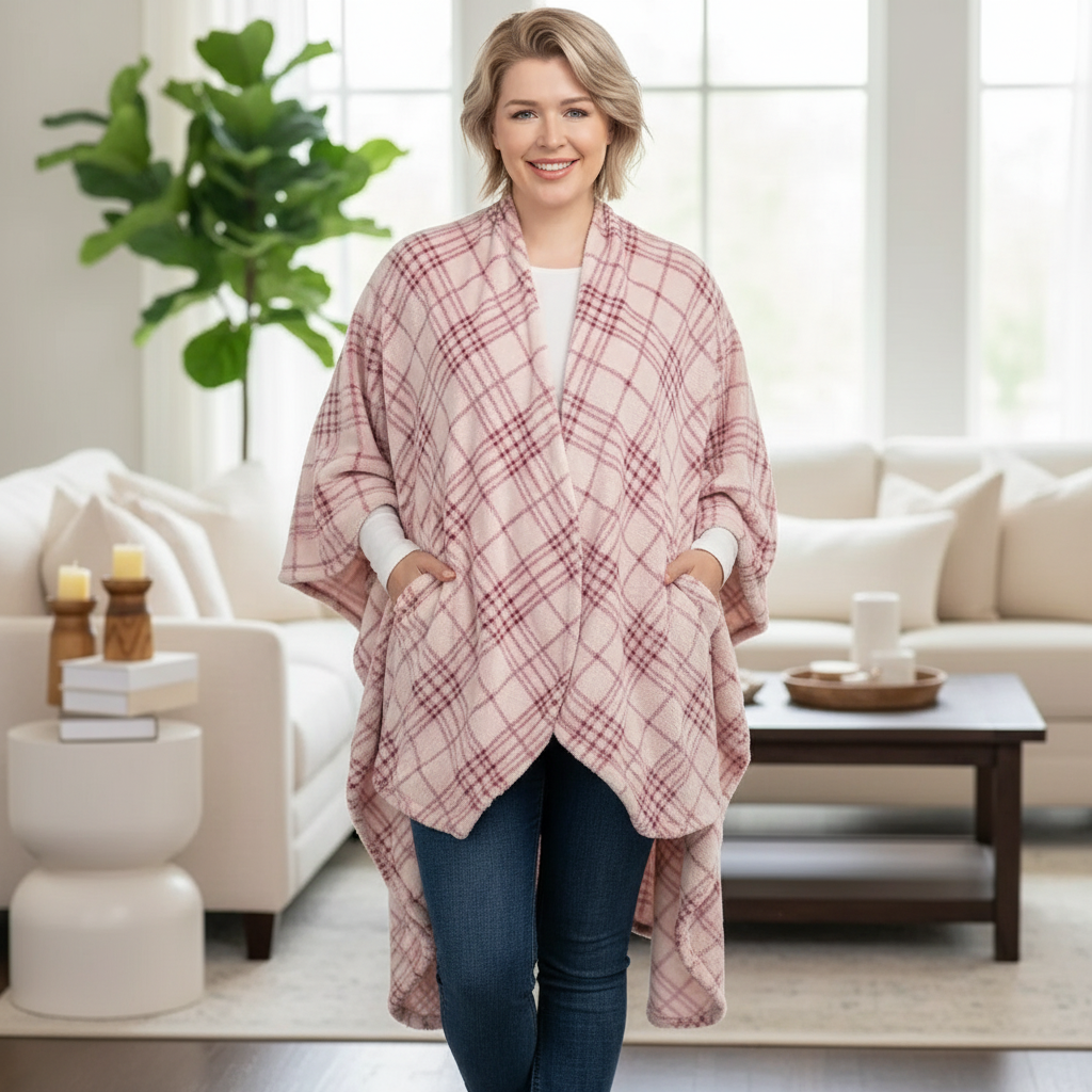 Plaid Blanket Jacket
