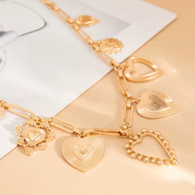 Elvessa Amora Heart Charm Necklace