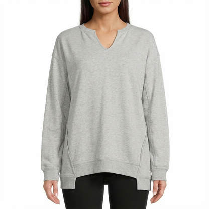 Oversized V-Neck Sweatshirt