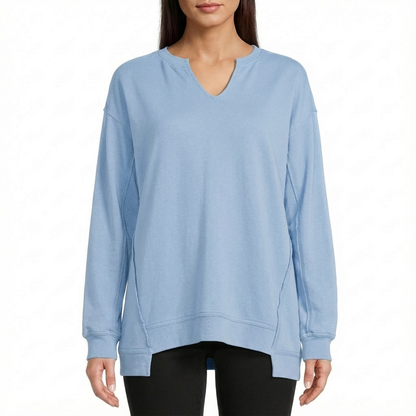 Oversized V-Neck Sweatshirt