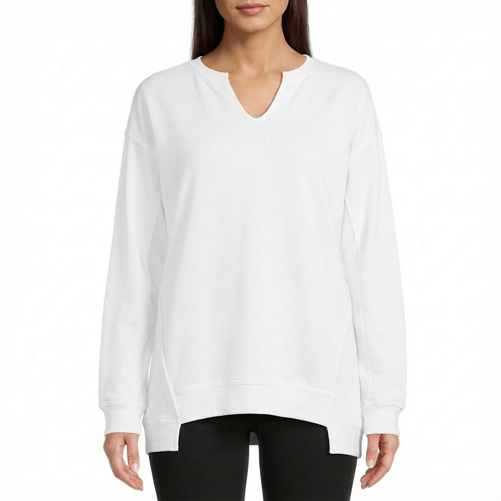 Oversized V-Neck Sweatshirt