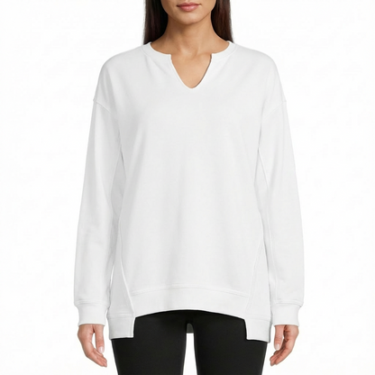 Oversized V-Neck Sweatshirt